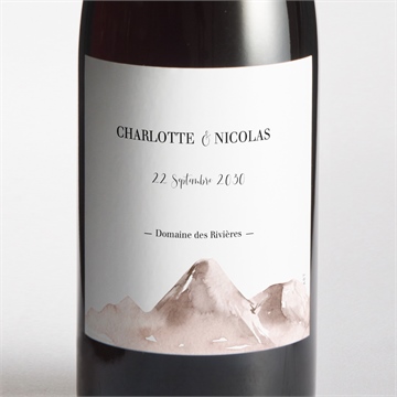 Etiquette de bouteille mariage la savane