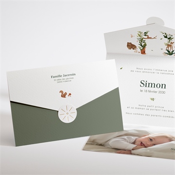 Faire-part naissance petite jungle