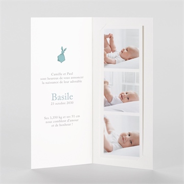 Faire-part naissance douce sieste - Intérieur du faire-part