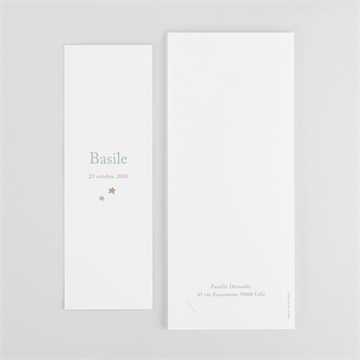 Faire-part naissance douce sieste - Dos du faire-part