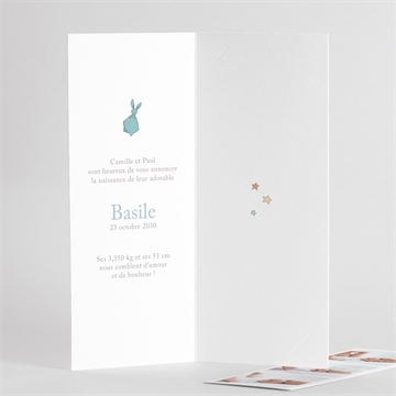 Faire-part naissance douce sieste - Intérieur du faire-part 2