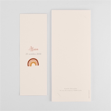 Faire-part naissance enfantine - Dos du faire-part