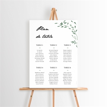 Plan de table mariage a l'ombre de l'olivier