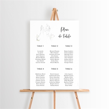 Plan de table mariage réf. N26098