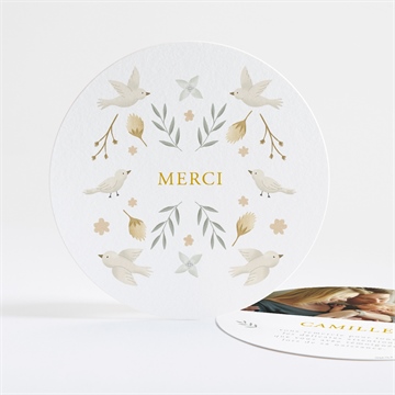 Remerciement naissance célébration ronde