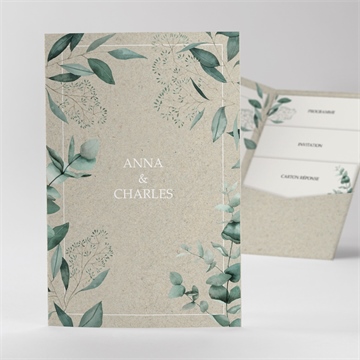 Faire-part mariage intimité ensemencé