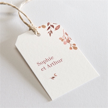 Etiquette mariage poésie cuivrée