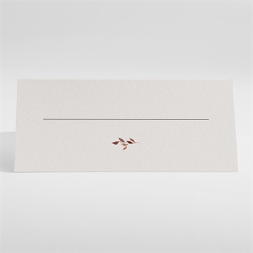 Marque-place mariage poésie cuivrée - Dos du marque-place