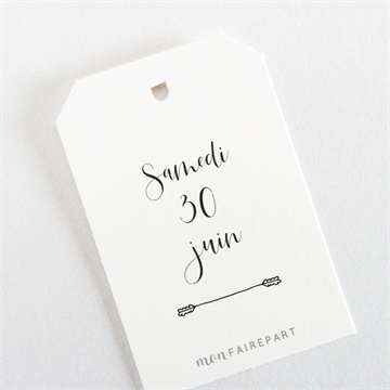 Etiquette mariage balade champetre - Dos de l'étiquette