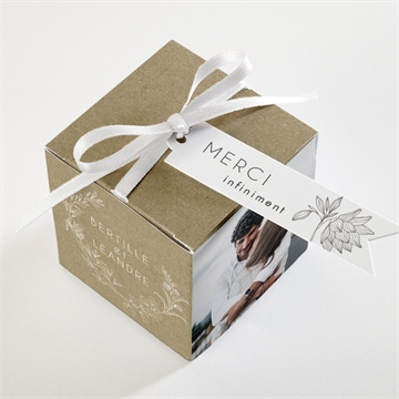 Boîte de dragées mariage festivités - Dessus de la boîte