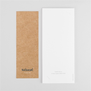 Faire-part naissance on vous présente photomaton - Dos du faire-part