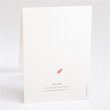 Faire-part naissance poésie pli décalé - Dos du faire-part