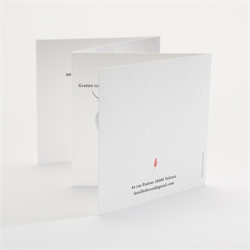 Faire-part naissance poésie tryptique - Dos du faire-part