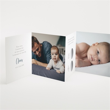 Faire-part naissance pêle mêle à gratter - Détail du faire-part