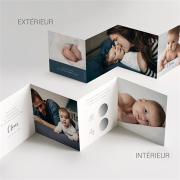 Faire-part naissance pêle mêle à gratter - Intérieur du faire-part