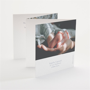 Faire-part naissance notre petit coeur à gratter - Dos du faire-part