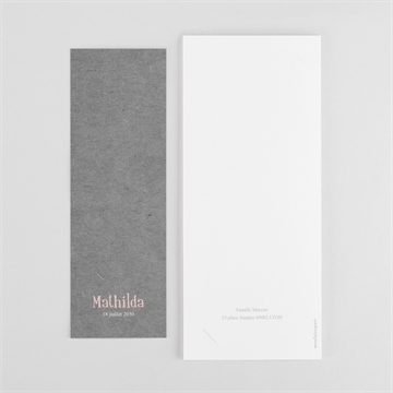 Faire-part naissance touche vintage photomaton - Dos du faire-part