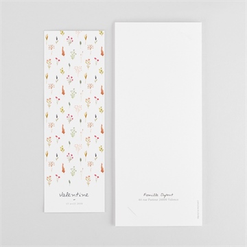 Faire-part naissance poésie photomaton - Dos du faire-part