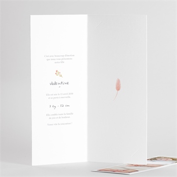 Faire-part naissance poésie photomaton - Intérieur du faire-part 2