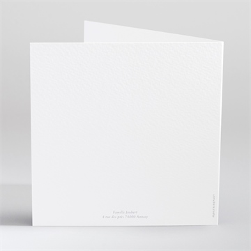 Faire-part naissance ma présentation gaufrage - Dos du faire-part