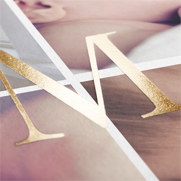 Faire-part naissance ma présentation dorure - Marquage à chaud OR