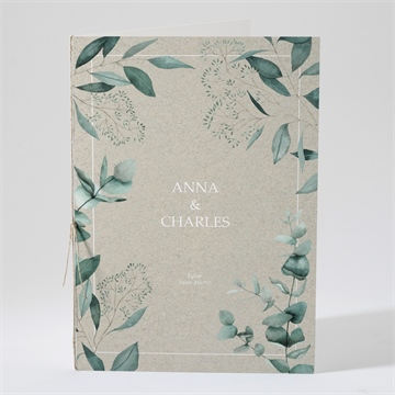 Livret de messe mariage intimité ensemencé