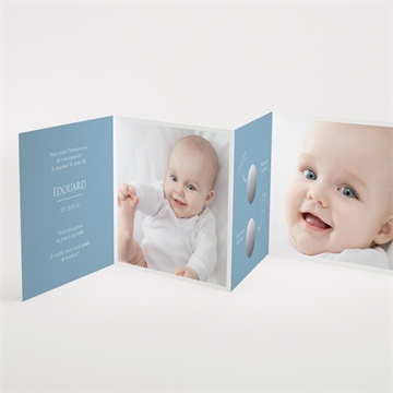 Faire-part naissance pictogramme accordéon - Intérieur du faire-part