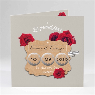 Carte pliée - carré