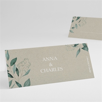 Marque-place mariage intimité ensemencé
