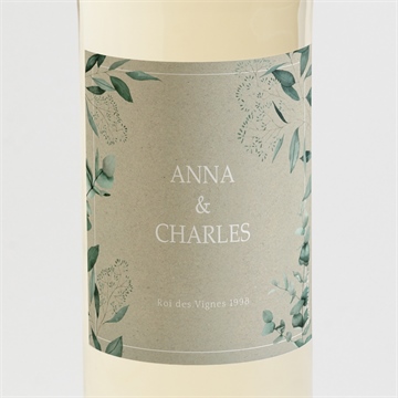 Etiquette de bouteille mariage intimité