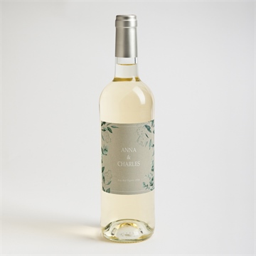 Etiquette de bouteille mariage intimité - Mise en situation