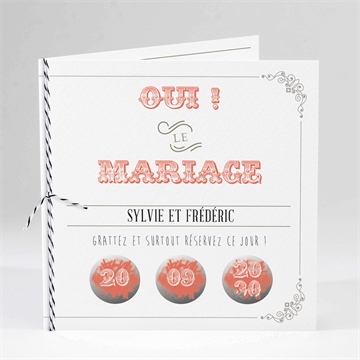 Faire-part mariage vintage & original plié