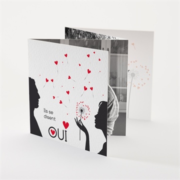 Faire-part mariage un oui en photo accordéon