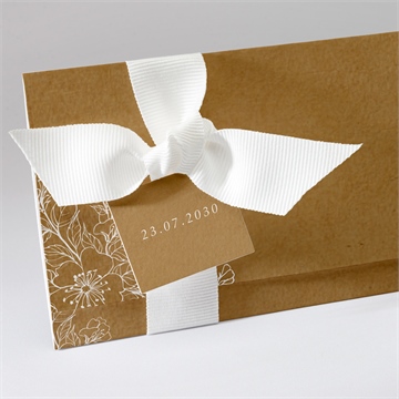 Faire-part mariage belle découverte ruban - Détail du faire-part