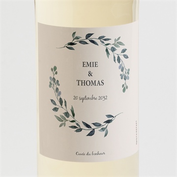 Etiquette de bouteille mariage bel eclat