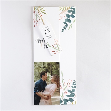 Faire-part mariage bouquet ardent superposition - Faire-part assemblé