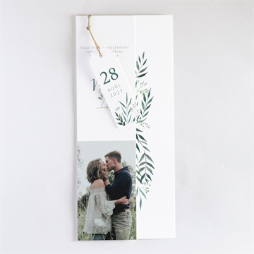 Faire-part mariage douceur du pinceau trio - Faire-part assemblé