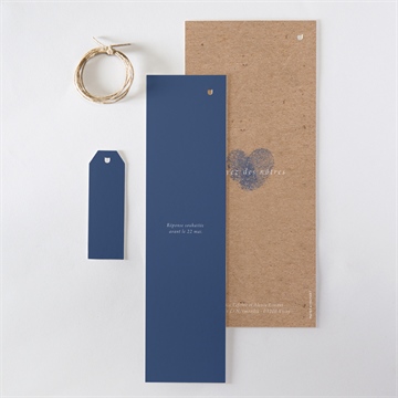 Faire-part mariage unique empreinte superposition - Vue d'ensemble