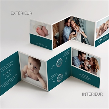 Faire-part naissance mes jolies icônes triptyque - Vue d'ensemble