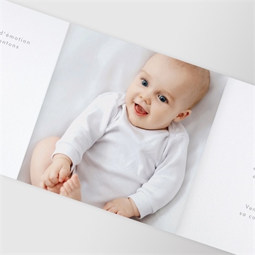 Faire-part naissance éclats de vie tryptique - Détail du faire-part