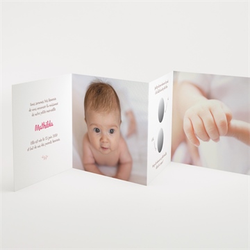 Faire-part naissance mon petit chou ! accordéon - Intérieur du faire-part