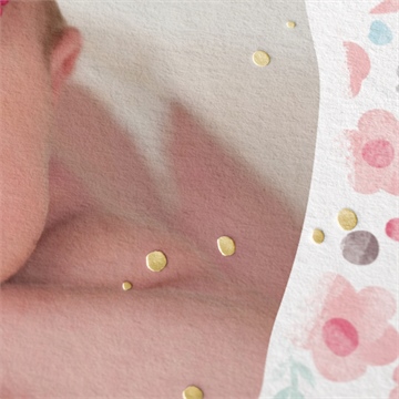 Faire-part naissance mon petit chou ! dorure - Marquage à chaud OR