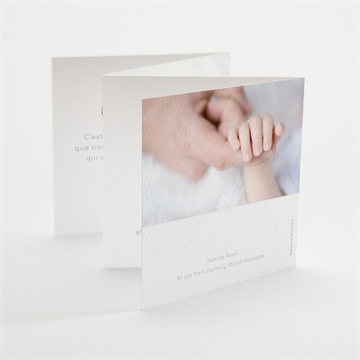 Faire-part naissance joli photomaton à gratter - Dos du faire-part