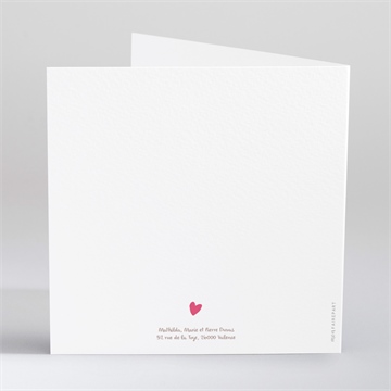 Faire-part naissance mon petit chou ! gaufrage - Dos du faire-part