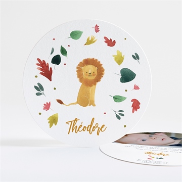 Faire-part naissance petit roi rond