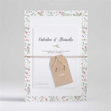 Faire-part mariage fraicheur d'été superposition