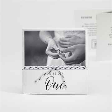 Faire-part mariage liés pour toujours accordéon