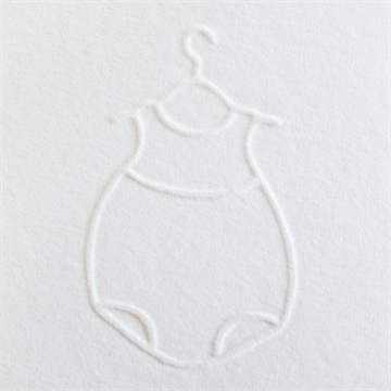 Faire-part naissance tendre signature gaufrage - Détail du faire-part