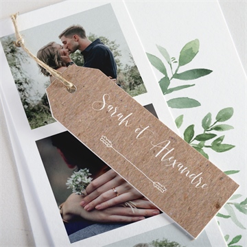 Faire-part mariage balade champetre trio - Détail du faire-part