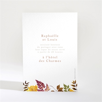 Carton d'invitation mariage subliminal - Dos du carton